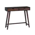 Modern Furniture ARSENIO Console Table 90cm - Walnut & Black