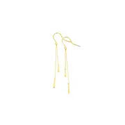 9ct Gold Double Geo Trace Hook Drop Earrings