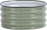 Stainless Steel Raised Garden Bed Safe Planter Box Garden Box for Flowers and Vegetables Raised Planter Bed for Home School (Light Green)