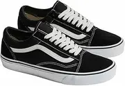 [Vans] Old Skool Sneakers, Black/White, 9.5 US Women / 7.5 US Men