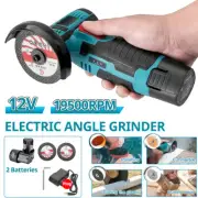 76mm Cordless Angle Grinder with Battery and Charger & Disc Kit Power Sander AUS