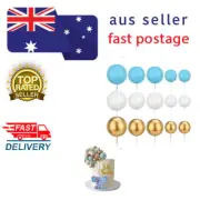 33Pcs BLUE WHITE GOLD FOAM BALLS CAKE TOPPER Cupcake Topper Cake Decorations