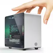 Raspberry Pi 5 Case Aluminum Mini Tower Case with Cooling Fan