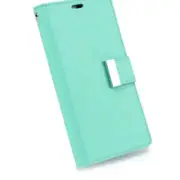 iPhone 14 Plus High-Quality Flip Wallet Case Cover - Shock-Resistant with Front Cover, Multiple Card Slots, Magnetic Closure and Media Stand Convertible - Mint