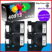 4 PK 40913 Label Tape Compatible for Dymo Label Maker 100 120P 150 160 200