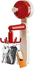 Kitchen Rotating Hook Storage Rack, Soup Ladle Holder, Spaghetti Server Rack, Suction Cup Mount, Six Hook Design, 20x8x5.7cm For Kitchen, Bathroom, Dorm Rooms, Small Spaces