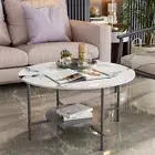 Round Coffee Table Sintered Stone Top Living Room Sofa Side Table Home Furniture