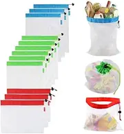Toy Storage & Organization Mesh Bags Set of 12 Eco Friendly Washable Mesh Bags & Color Coded Drawstrings by Size S, M, L. Playroom Organization, Baby Toys, Game Pieces, Toy Sets, Bathtub Toys