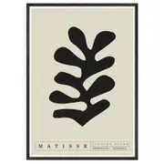 Galrie Henri Matisse Bold Black Cutout Art Print Modern Minimalist Decor, Black Frame, 70 x 100cm (28 x 40inch)