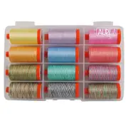 Aurifil Thread the Variegated 12 COLORS LARGE SPOOLS COTTON 50WT (1422 Yds Each)