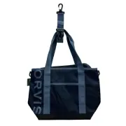 ORVIS Tote Adventure Bag Nylon Canvas Zip Top Pockets NAVY BLUE Cross Body