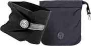 trtl Travel and Airplane Pillow - Real Sleeping Experience on Long Flights - Neck and Shoulder Support - Super-Soft, Lightweight, Easy-to-Carry - Machine-Washable Flight Pillow - Black