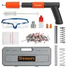 Manual Mini Steel Nail Gun Kit with Nailers Adjustable Speed Fastening Tool P...
