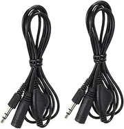 2pcs Audio Extension Cable with Pulley Volume Control Durable and Portable Mobile Phone Audio Adjusting Cord Lightweight Design for Easy Use