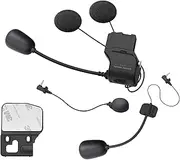 Adult W/Harmon Sena 50S Universal Clamp kit with Sound by Harman Kardon Speakers and Mic, Black, One Size US