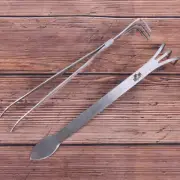 2 in 1 Stainless Steel Bonsai Gardening Tools Root Rake Spatula Tweezers Gar===