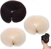 VICASKY 3Pcs Nylon Hair Curler Curl Rollers for DIY Hair Styling Ponytail Holder Durable Hair Bun Maker for Women