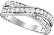 (White-Gold, 7) - Dazzlingrock Collection 1/2 Total Carat Weight Diamond Fashion Band