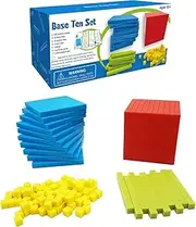 Educational Math Manipulatives,Manipulatives Cubes Toys Math Game | Tens Hundreds Thousands Counting Blocks, Educational Toys for Home School