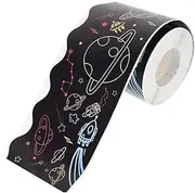 FUNNETOYU 1Roll Adorable Blackboard Border Decal Removable Border for Classrooms Offices Windows and Walls Design for Easy Decoration of Bulletin Boards