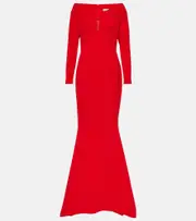 [Safiyaa] Safiyaa Wilson crêpe fishtail gown AU 12 red