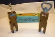 1976 ADAM & EVE Bottle Opener Corkscrew Bar Tools Set MCM NOS MAN CAVE