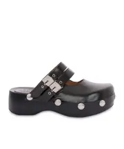 round-headed muller shoes with thick soles 37,38,39,40 Black
