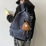 Corduroy Backpack Without Charm - Brown - One Size