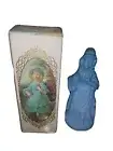 Rare VTG Avon Perfume Bottle Victorian Lady Little Girl Blue Cotillion Cologne