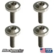 4 TITANIUM SILVER LICENSE PLATE ANTI THEFT SECURITY BOLTS TORX SCREWS M6X1.0 (for: Honda Civic)