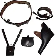 [warreplica] WWI British Army Officers Sam Browne Belt Set Dark Reproduction - Size 100