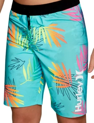NWT HURLEY Boys Swimsuit Swim Trunks Shorts Board Boardshorts Tropical Sz 4-16