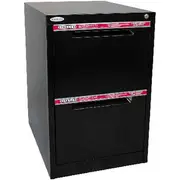 Steelco 2 Drawer Vertical Filing Cabinet Satin Black