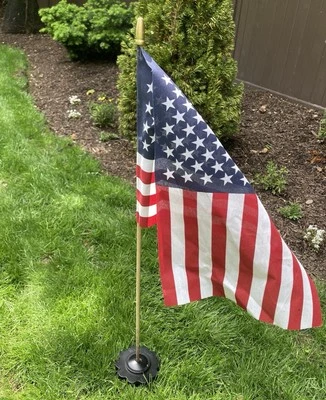 Outdoor Stick Flag Ground Holder Landscape, Cemetery, Memorial, Honor, Parade