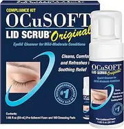 OCuSOFT Lid Scrub Original Compliance Kit (50 Milliter Foam Bottle + 100 Dry Lint Free Pads),