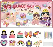 Iouyjiu Children's Bead Painting Kit, Art Craft Set for Kids, Bright Decorative Paintings for Notebooks, Bags, Suitcases, Picture Frames, Fun and Creative Art Project for Kids