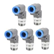 Elbow Push to Connect Air Fittings 8mm Tube OD X 1/4PT Male Thread Grey 5pack