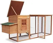 Pet Scene 250cm Chicken Rabbit Coop Walk in Chicken House with Extra Long Run