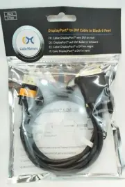 Cable Matters DisplayPort to DVI Cable 6 Ft. Black