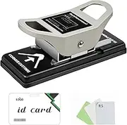 2 in 1 R5 Card Corner Trimmer and 3 x 13 mm Slot Hole Punch Dual Use Hand Hold Slot Flat Hole Puncher DIY Corner Round Punch Tool Corner Rounder for PVC ID Card Name Badge Photo Paper Crafts