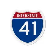 Interstate 41 (U.S. Highways) Die-Cut Magnet
