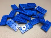 LEGO 2x4 Plates Blue LOT OF 25 - NEW - 3020