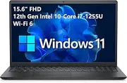 [DELL] Inspiron 15 3520 15.6" FHD Laptop Computer, 12th Gen Intel 10-Core i7-1255U up to 4.8GHz, 32GB DDR4 RAM, 2TB PCIe SSD, 802.11AC WiFi, Bluetooth, Carbon Black, Windows 11 Home, Tichang