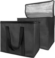 Set of 2 XL Large Insulated Collapsible Cooler Bag Reusable Grocery Shopping Bag
