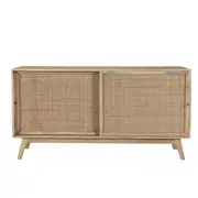 [James Lane] Tulum Mango Wood and Rattan Buffet - 150cm