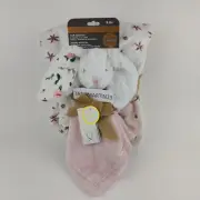Lila & Jack Blankets & Beyond Bunny Rabbit Security Nunu Lovey Pink Flower