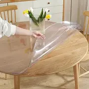 LovePads 2mm Thick Clear Round Table Cover Protector 36 Inch Clear Round Table Protector for Dining Room Table, Round Plastic Table Cover, Plastic Cover for Round Table, PVC Round Table Pads