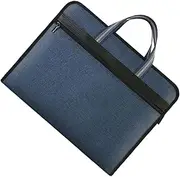 [HOODANCOS] Document Bag Handbag Black Document Wallet Case Luggage The Foldable Travel Bag Office Bag for Men Messenger Bag Envelope Moving Duffle Document Folder Stationery Canvas