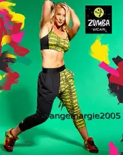 ZUMBA 2 Piece SET! Kingston Bra Top+Harem Capri Dance Pants XS S M L -EliteZWear