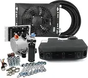 12V 24V Automotive Electric Air Conditioning Compressor Evaporator Assembly Kit, Compatible for Automotive Box Truck Tractor Air Conditioning (Color : 24V Cooling-Heating)